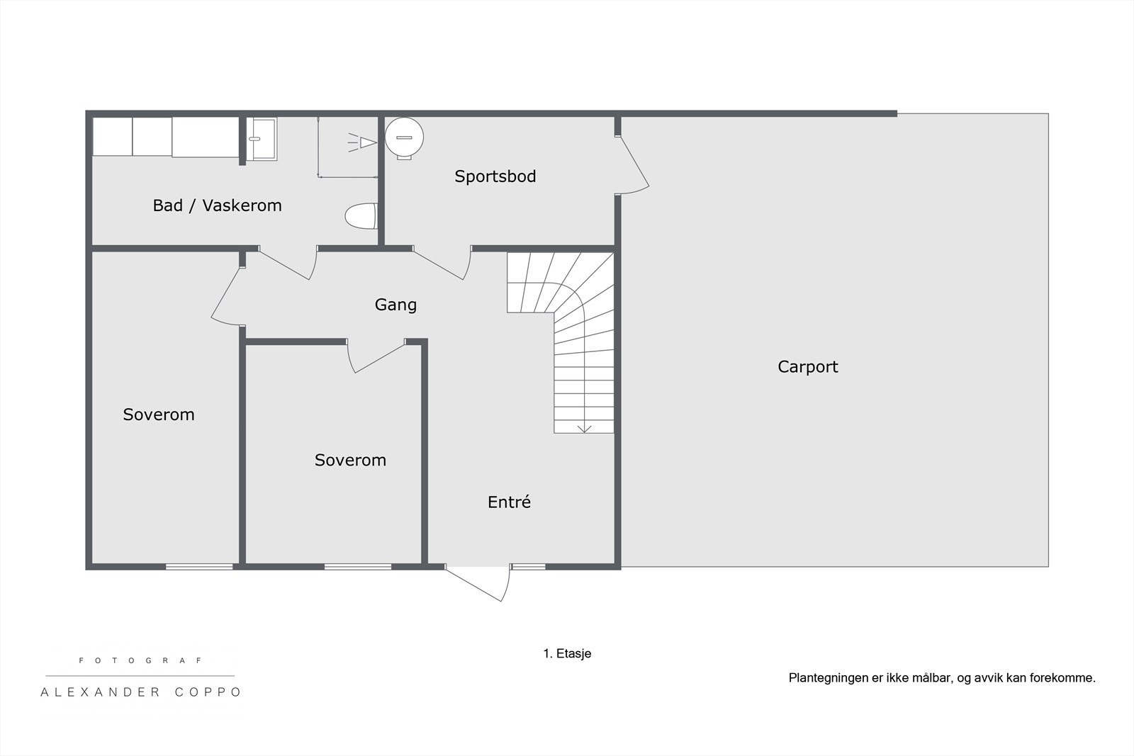 Plantegning 1. etg. | Nedre Fiksnesvika 9C Galleribilde