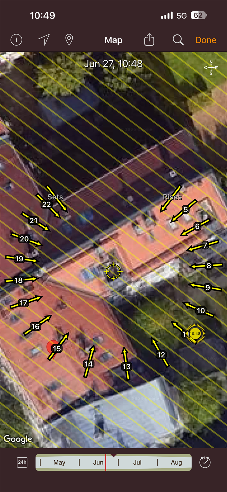 Takterrassen er vendt mot rolig bakgård og byr på sol fra ca. kl. 8-18 på sommerstid. Galleribilde