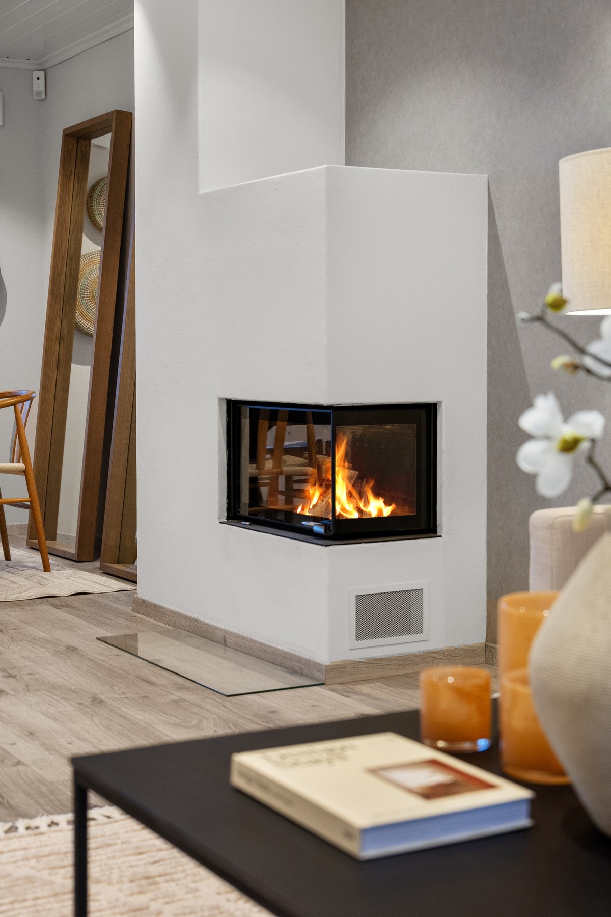 Trivelig peis i stuen Galleribilde