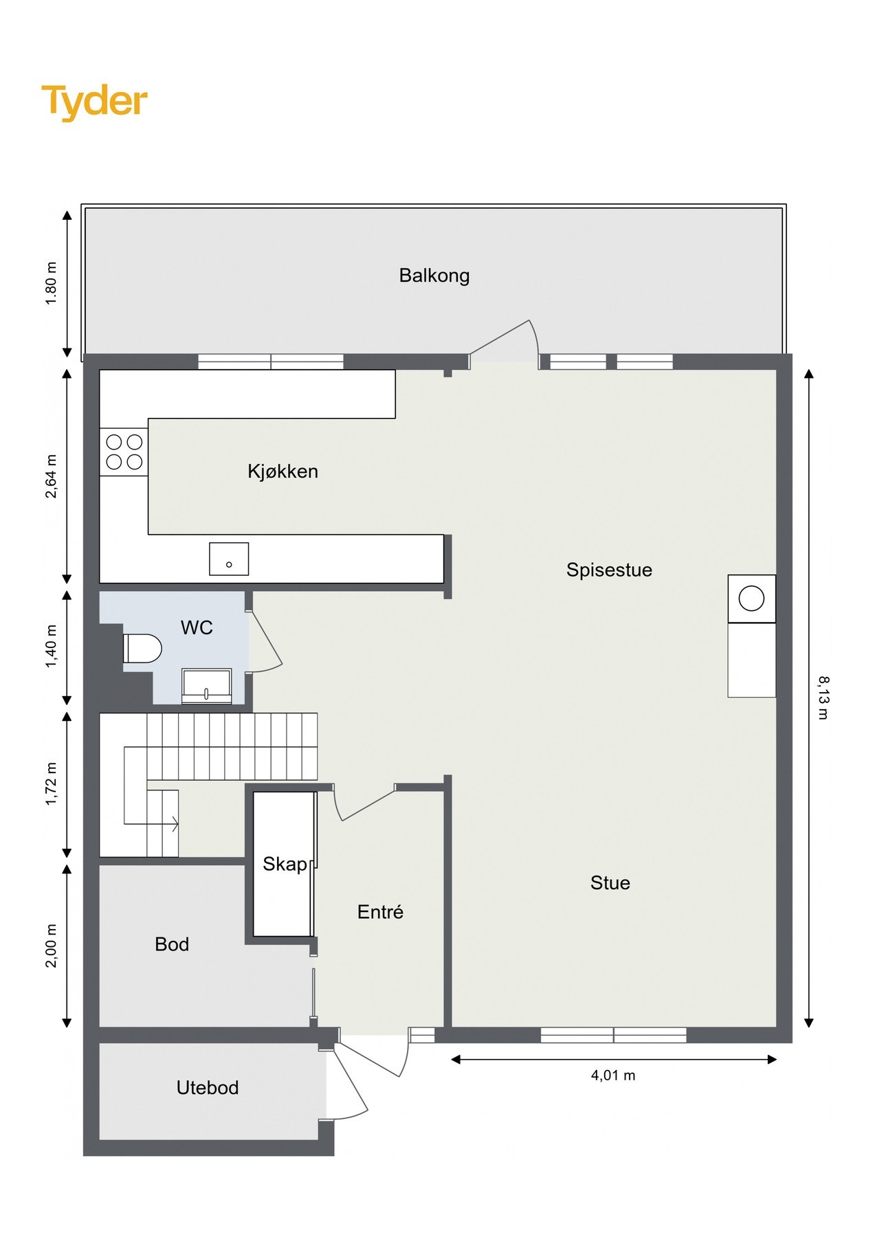 Plantegning 1.etasje Galleribilde