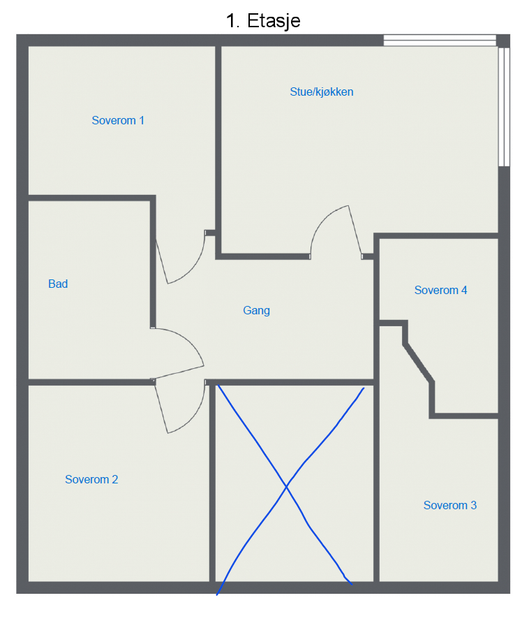 Grovskisset plantegning Galleribilde