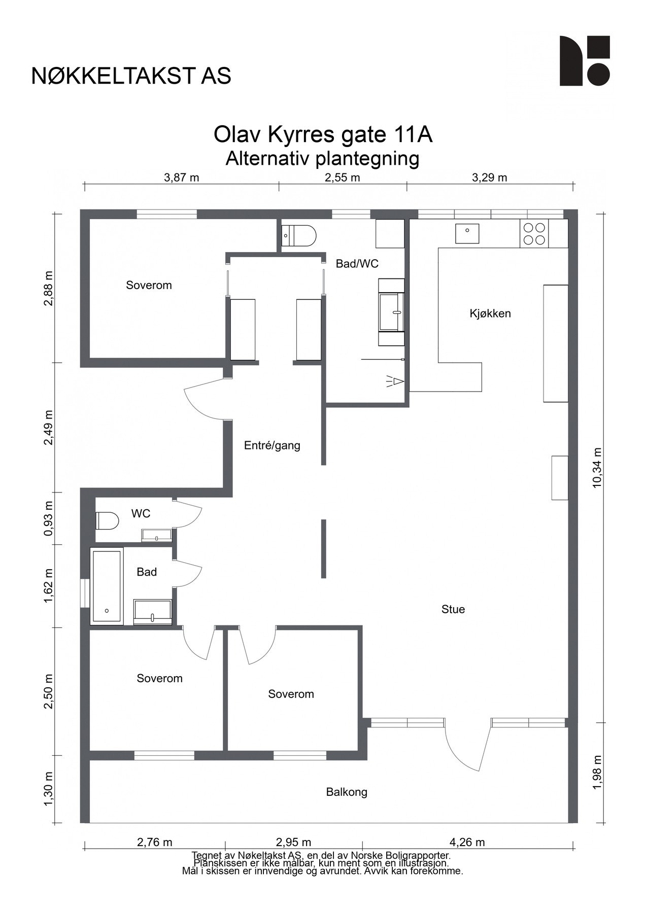 Alternativ plantegning Galleribilde