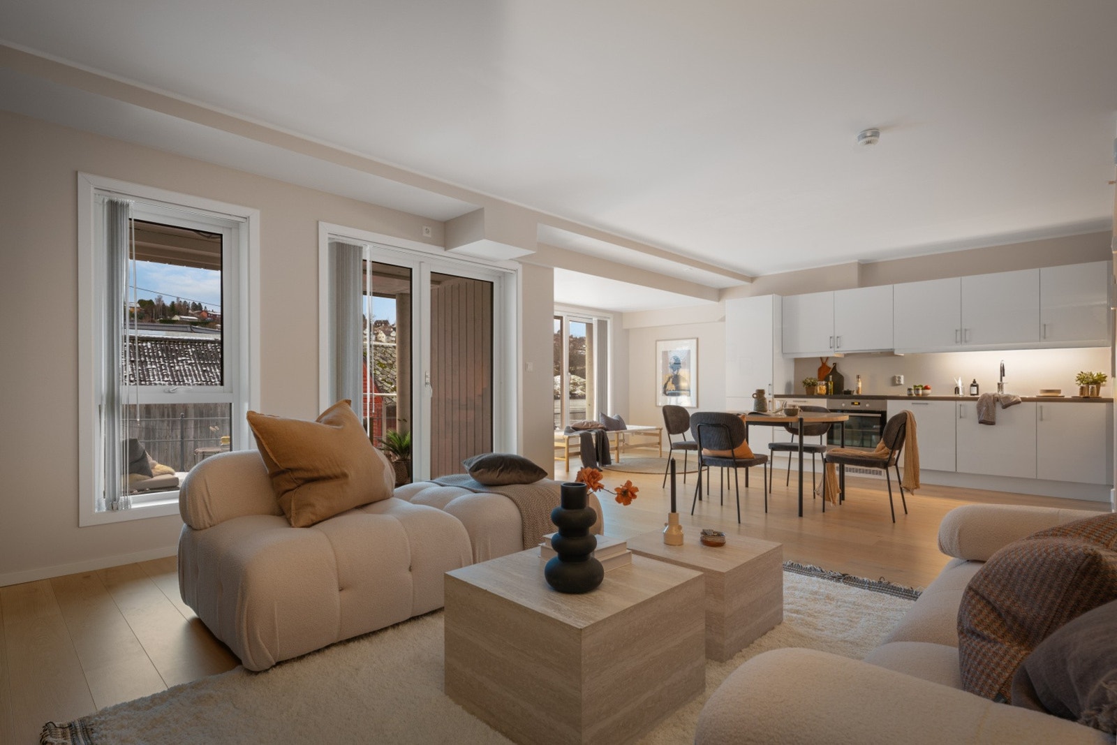 - Løsningen gir gode muligheter for møblering i ulike soner - Galleribilde