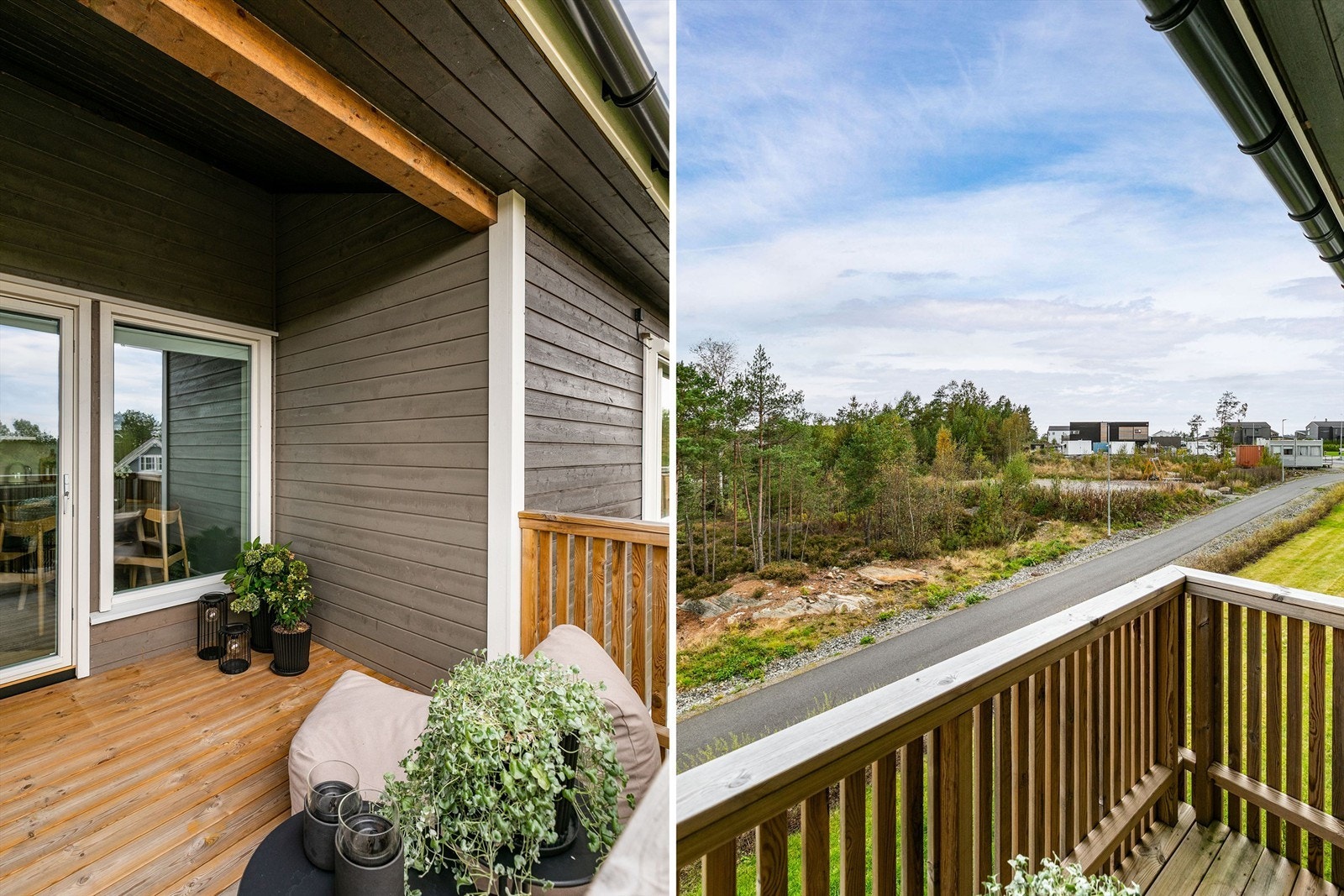 Det er ingen motstående boligbebyggelse verken rett foran eller bak leiligheten, og dermed heller ikke direkte innsyn. Galleribilde