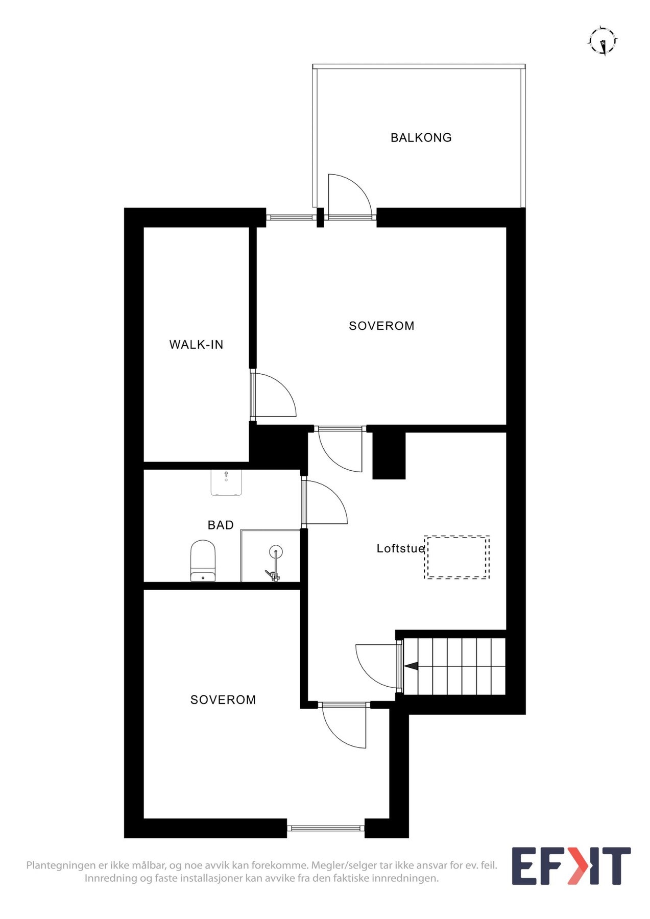 Planskisse loftetasje Galleribilde