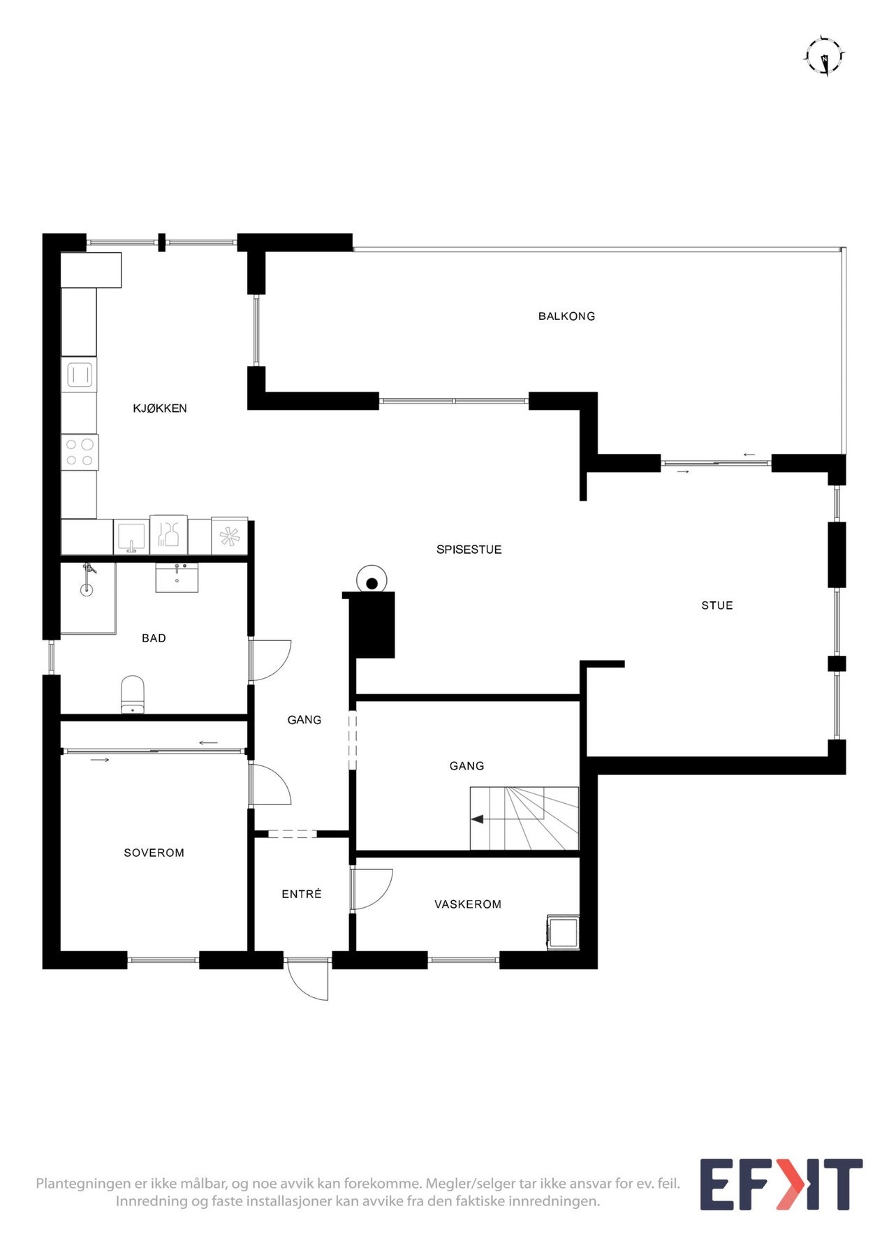 Planskisse hovedetasje Galleribilde