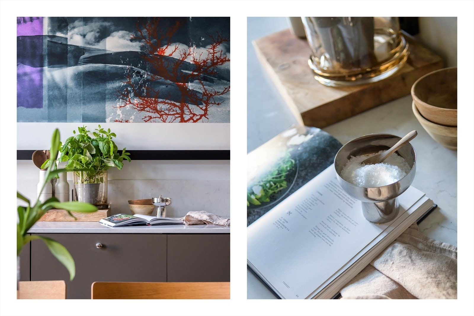 Lekkert kjøkken med kvalitets-materialer Galleribilde