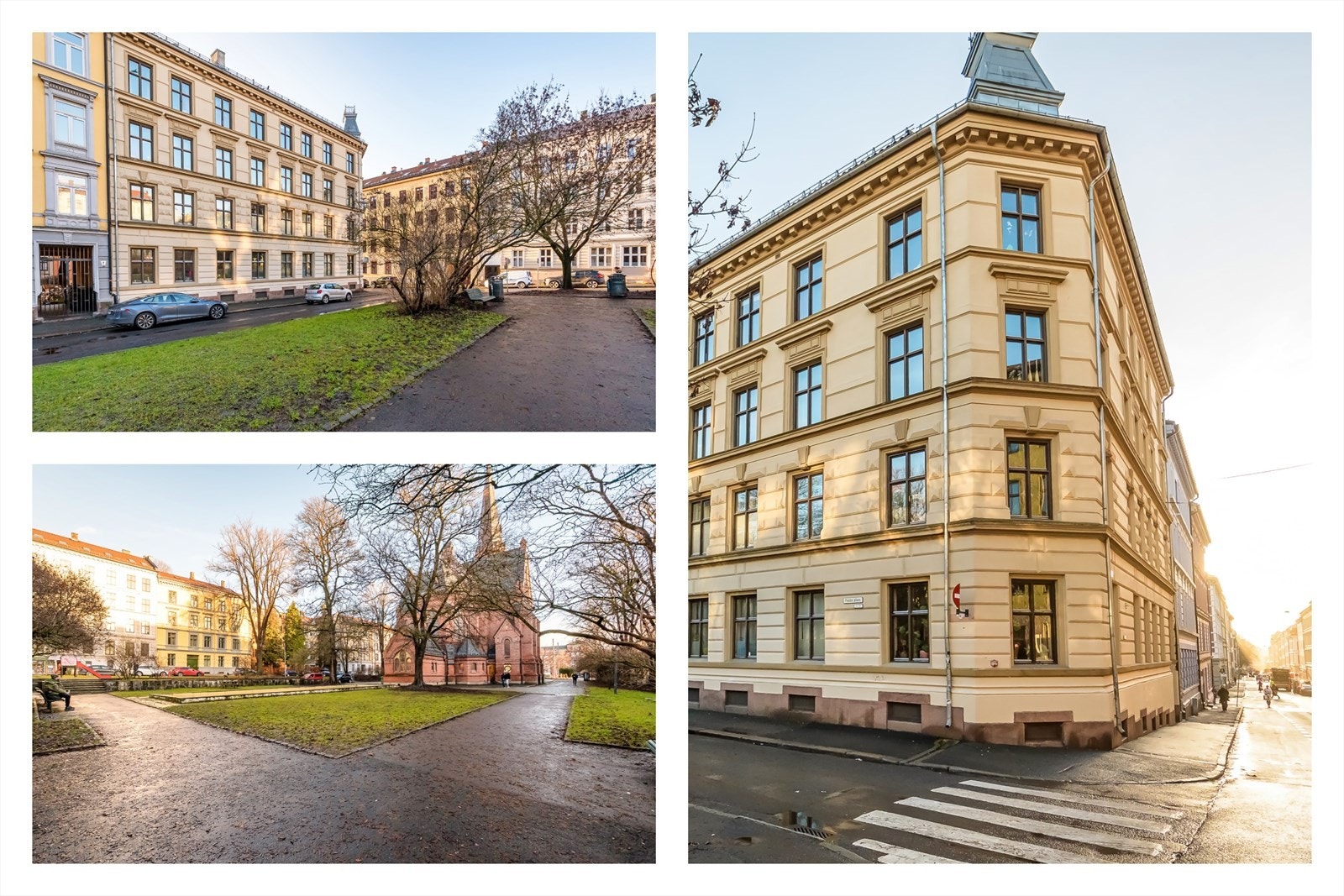 Markveien 12B ligger stille og tilbaketrukket til i enveiskjørt gate- Vakker bygård fra sent 1800-tallet og hyggelige grøntarealer like utenfor døren Galleribilde