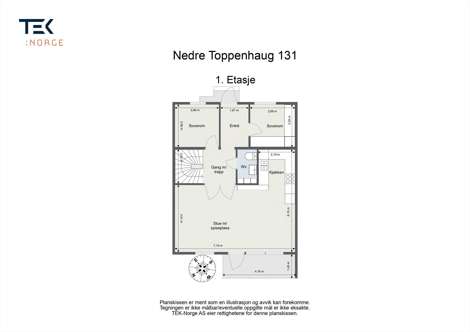 Plantegning 1.etg. Galleribilde