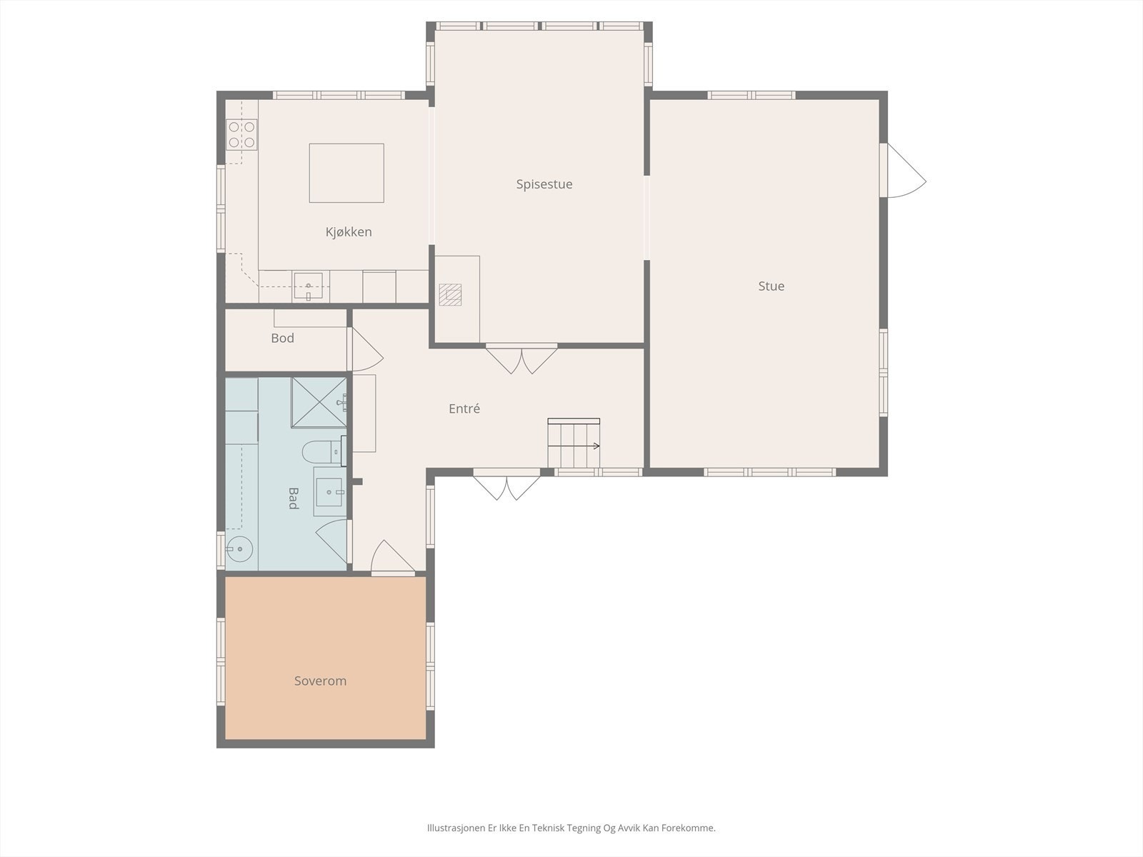 Plantegning hovedplanet. Galleribilde