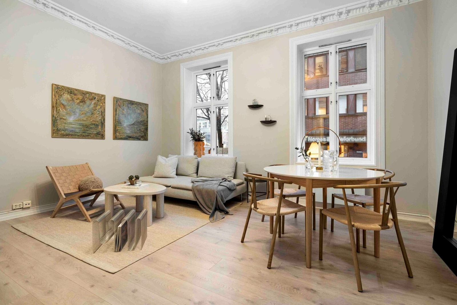 Leiligheten ligger tilbaketrukket, men samtidig like ved det pulserende, urbane livet i Bogstadveien Galleribilde