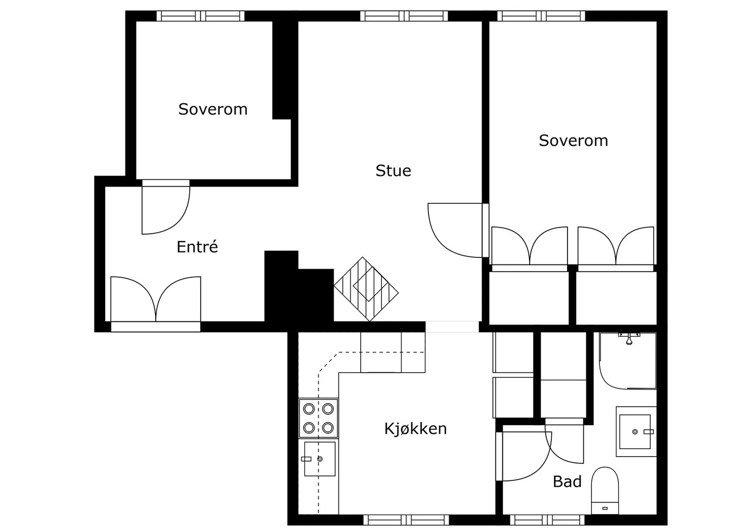Orginial planløsning Galleribilde