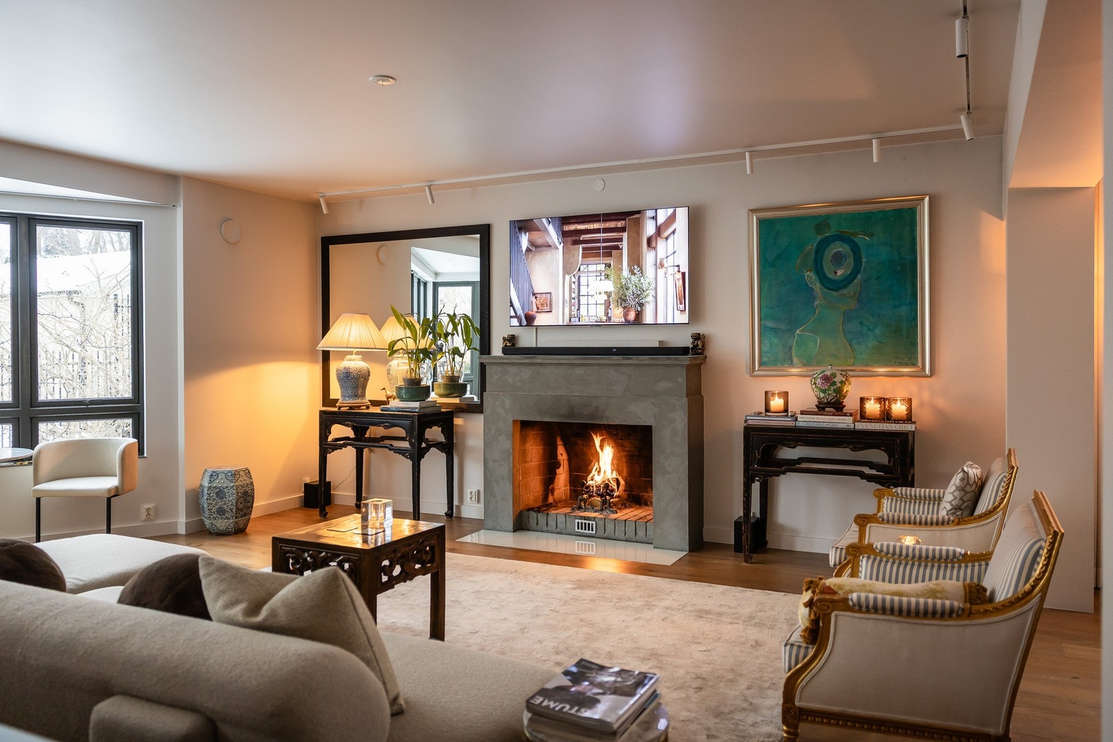 Flott peis i stue Galleribilde