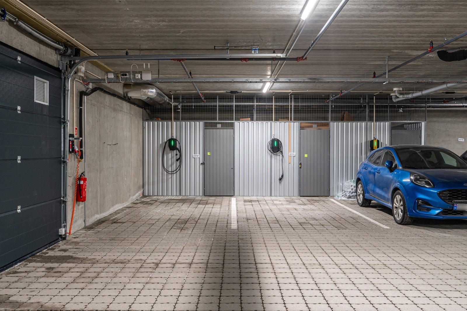 Parkering i felles garasjeanlegg. Galleribilde