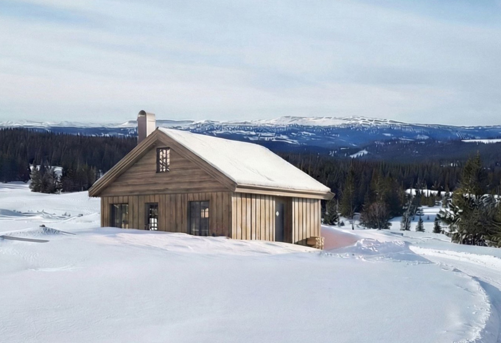 MER - en smart og kompakt hytte!
Illustrasjonsbilde i tradisjon uttrykk Galleribilde