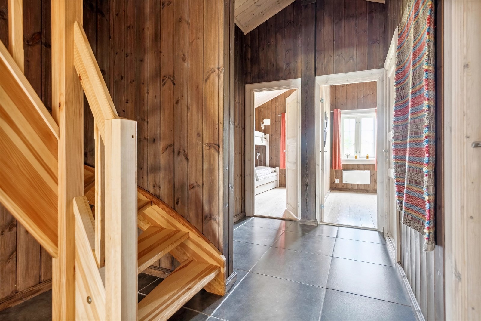 Gang opp til hyttas andre etasje. Galleribilde