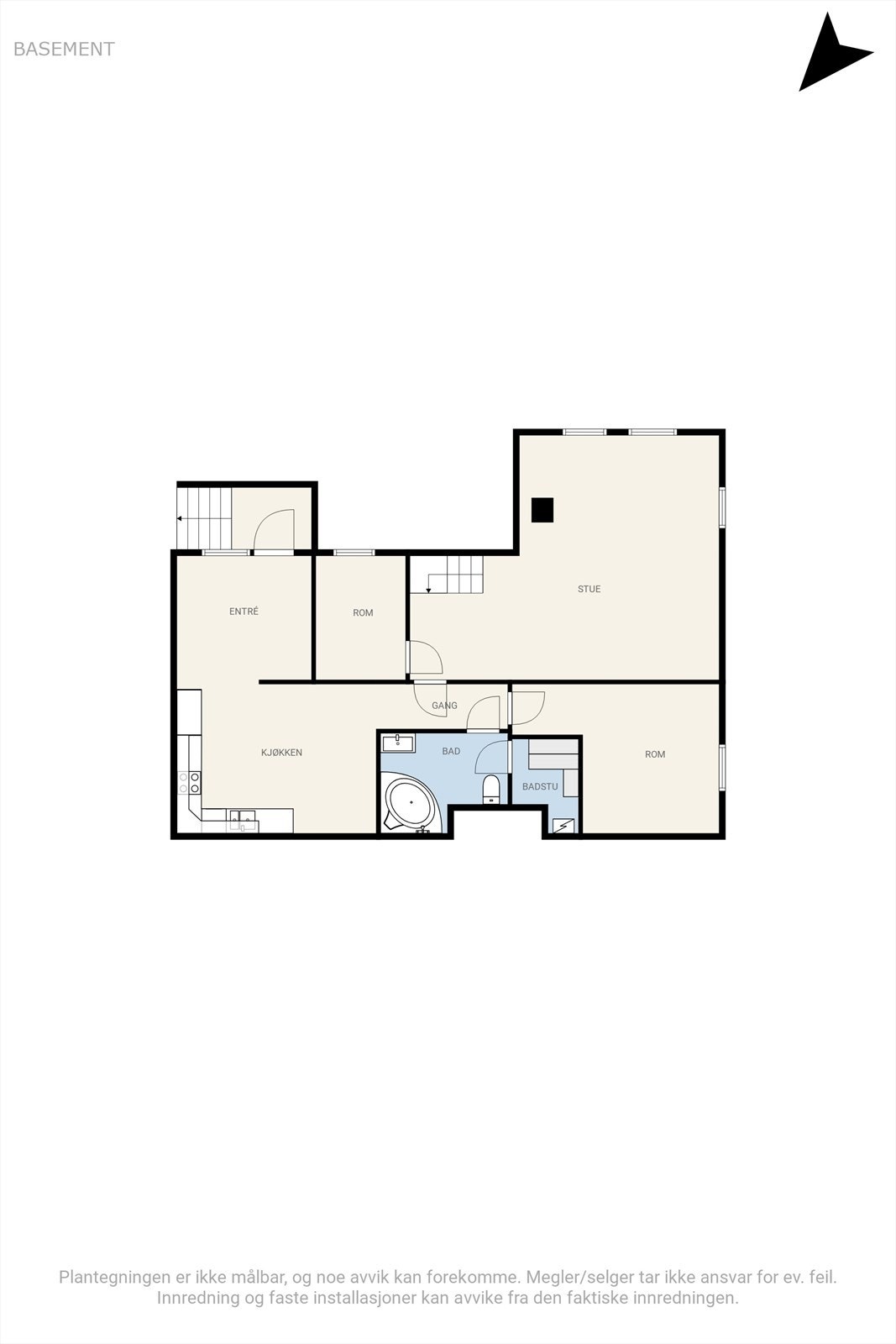 Plantegning - u. etasje Galleribilde