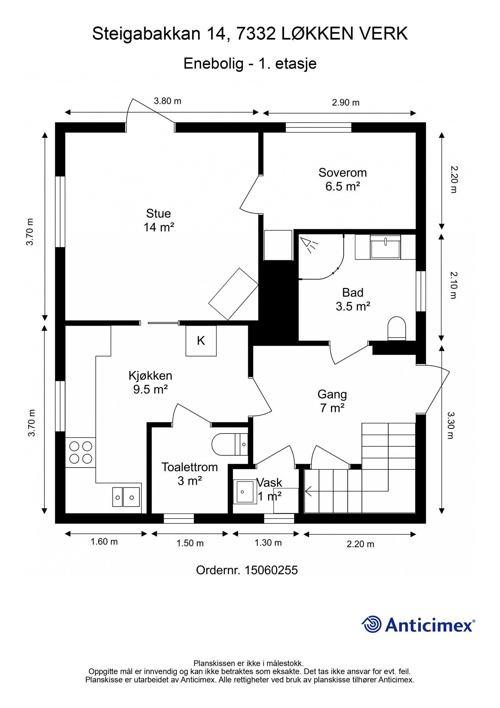 Planskisse 1. etasje. Galleribilde