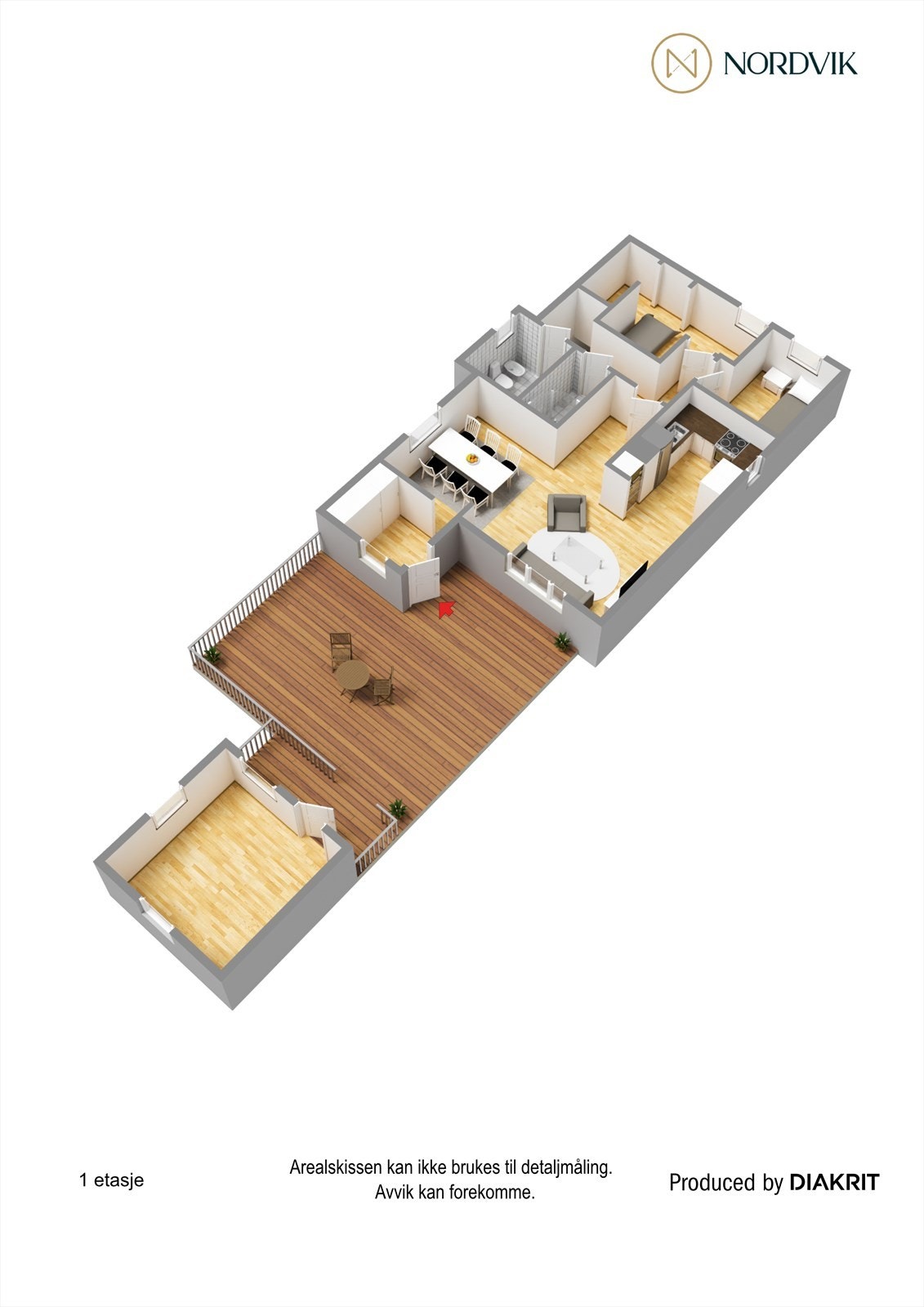 3D-tegning - 1. etasje. Galleribilde