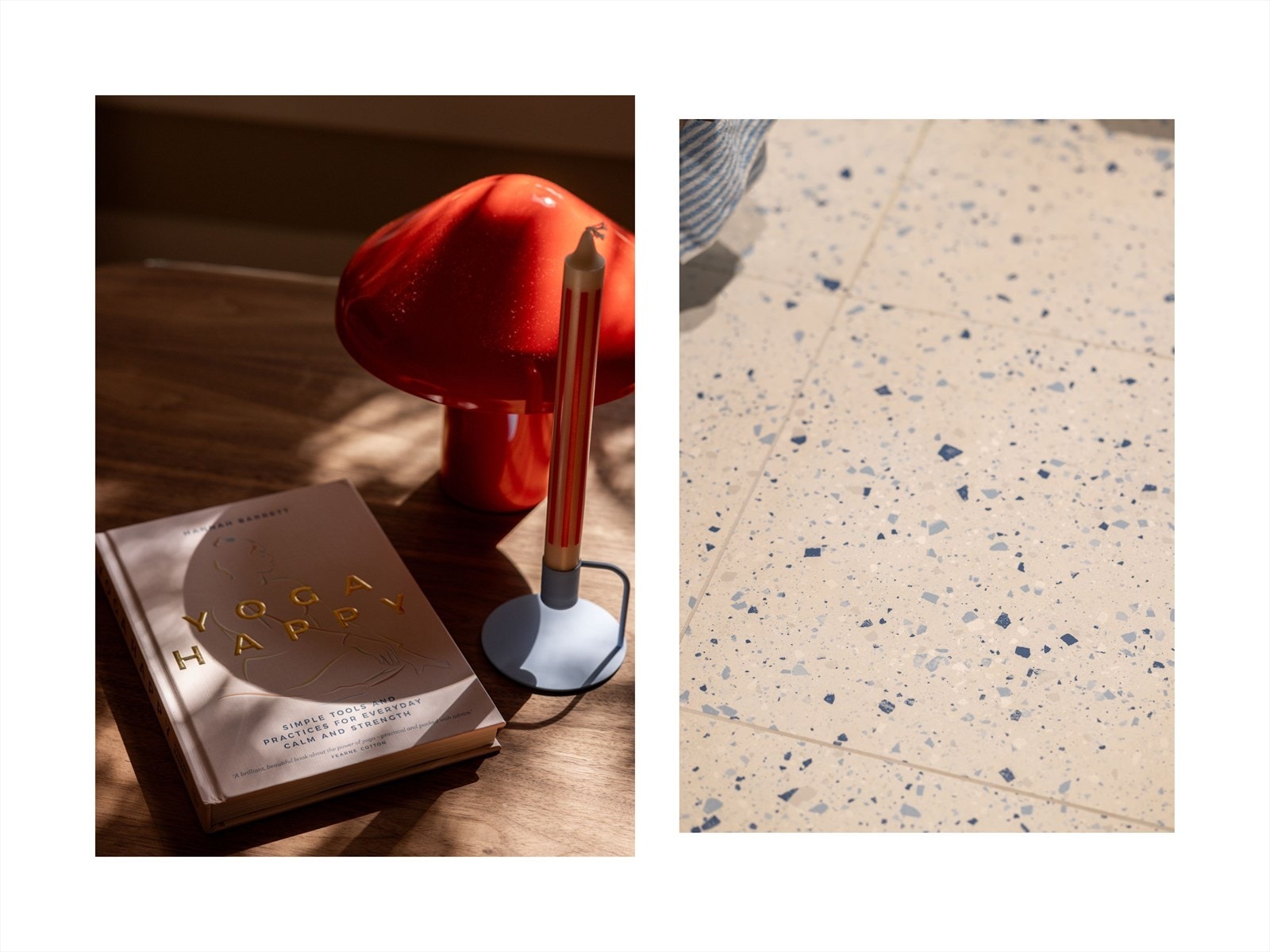 Det er lagt nydelige terrazzofliser ved ytterdør, samme type går igjen på bad. Her er ingenting overlatt til tilfeldighetene. Galleribilde