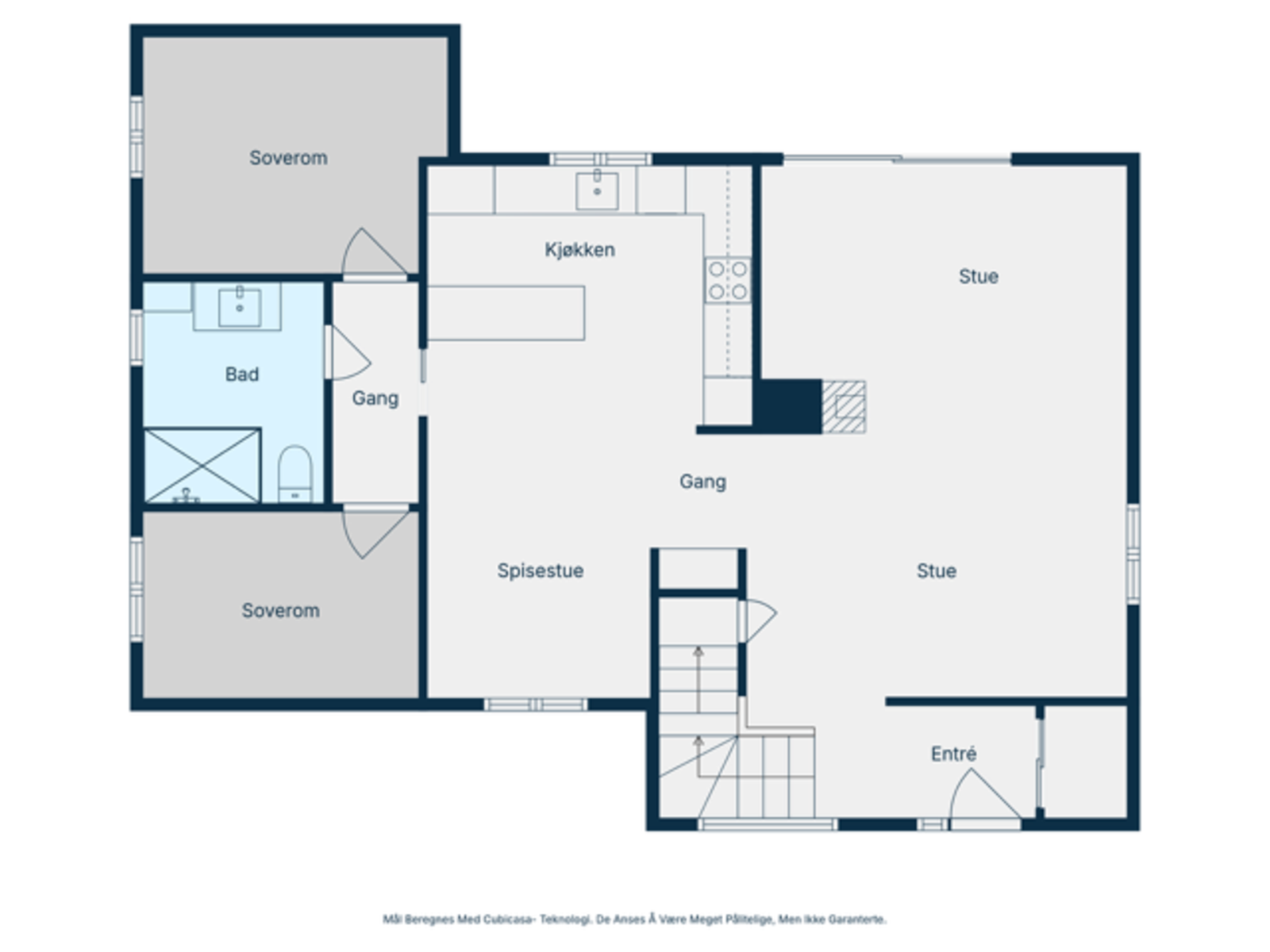 Plantegning 1. etasje Galleribilde
