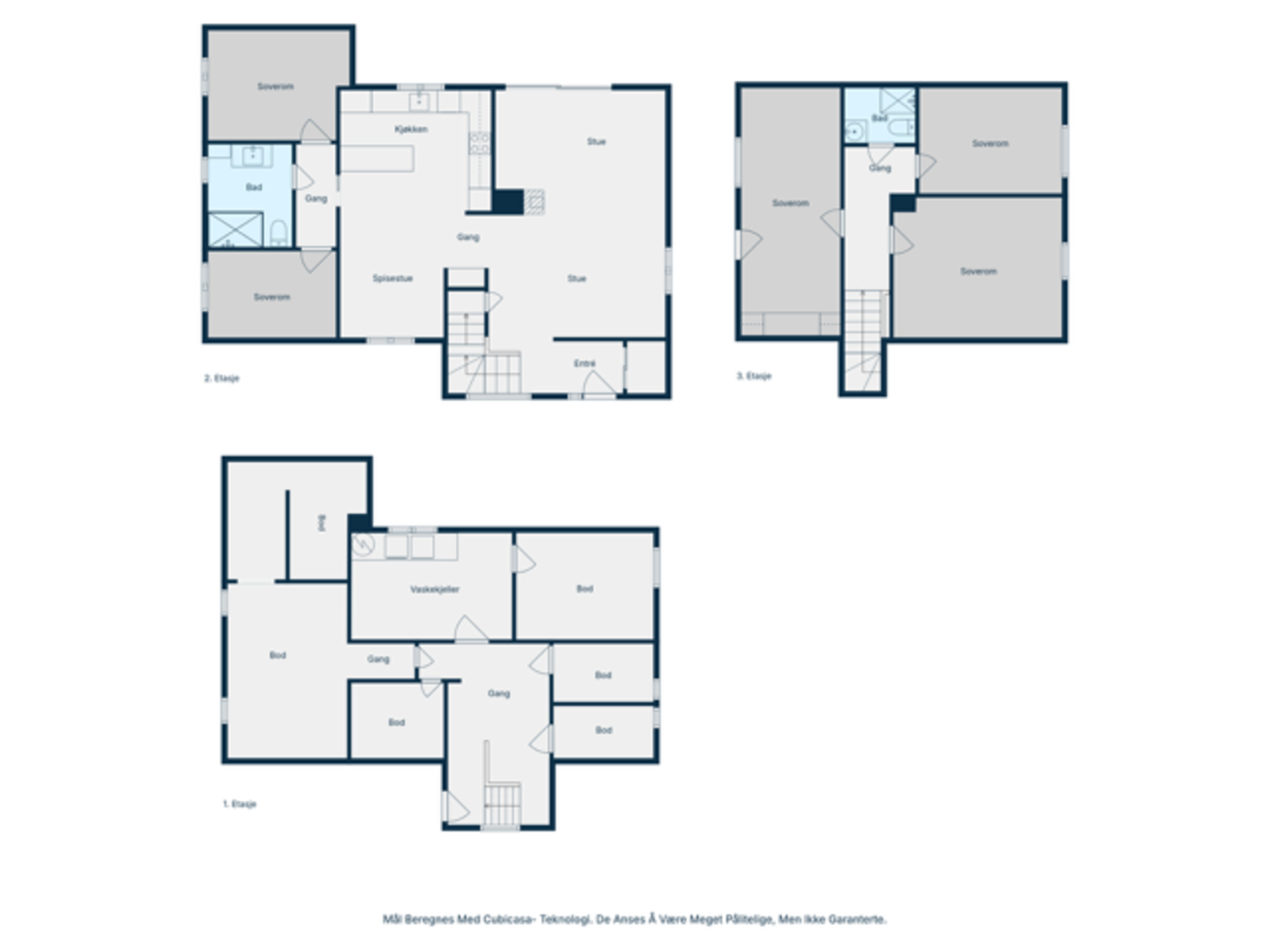 Plantegning alle plan Galleribilde