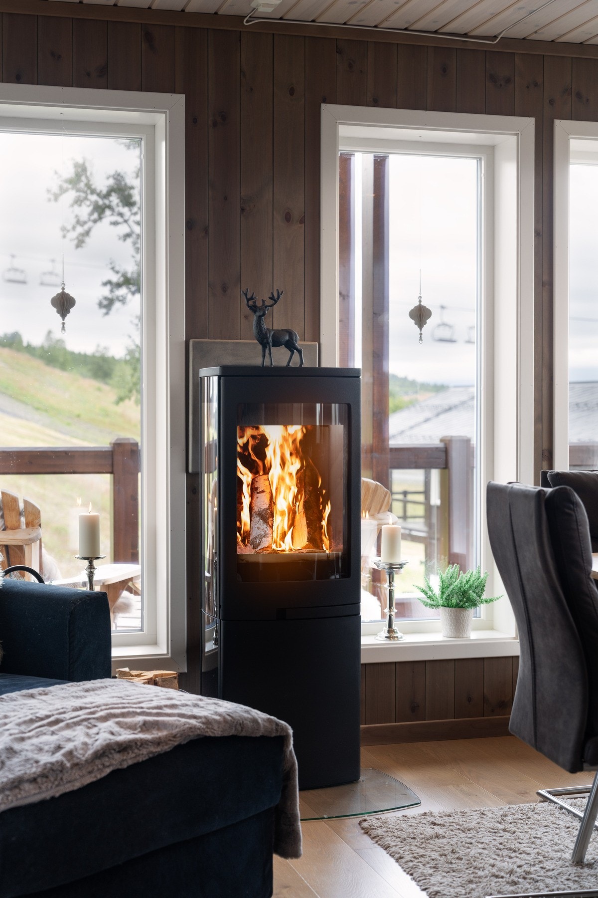 Peisovnen gir god varme i den kalde årstida. Galleribilde