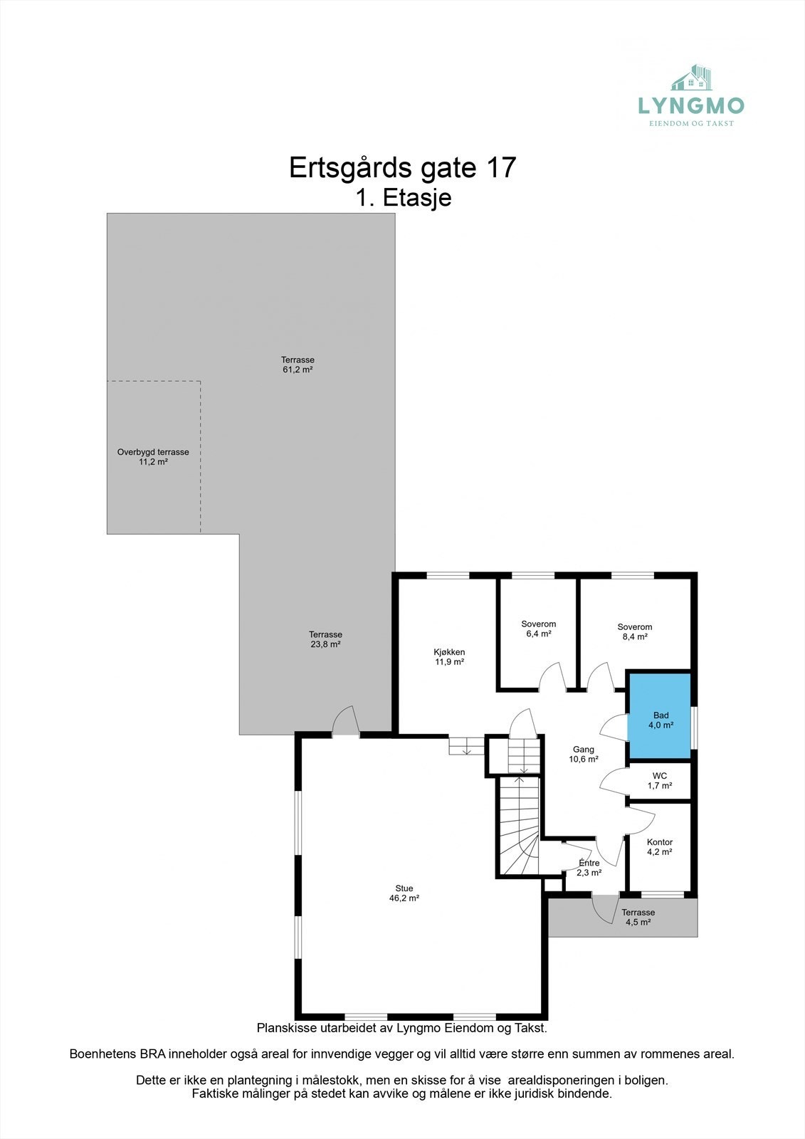 Planskisse 1. etasje Galleribilde