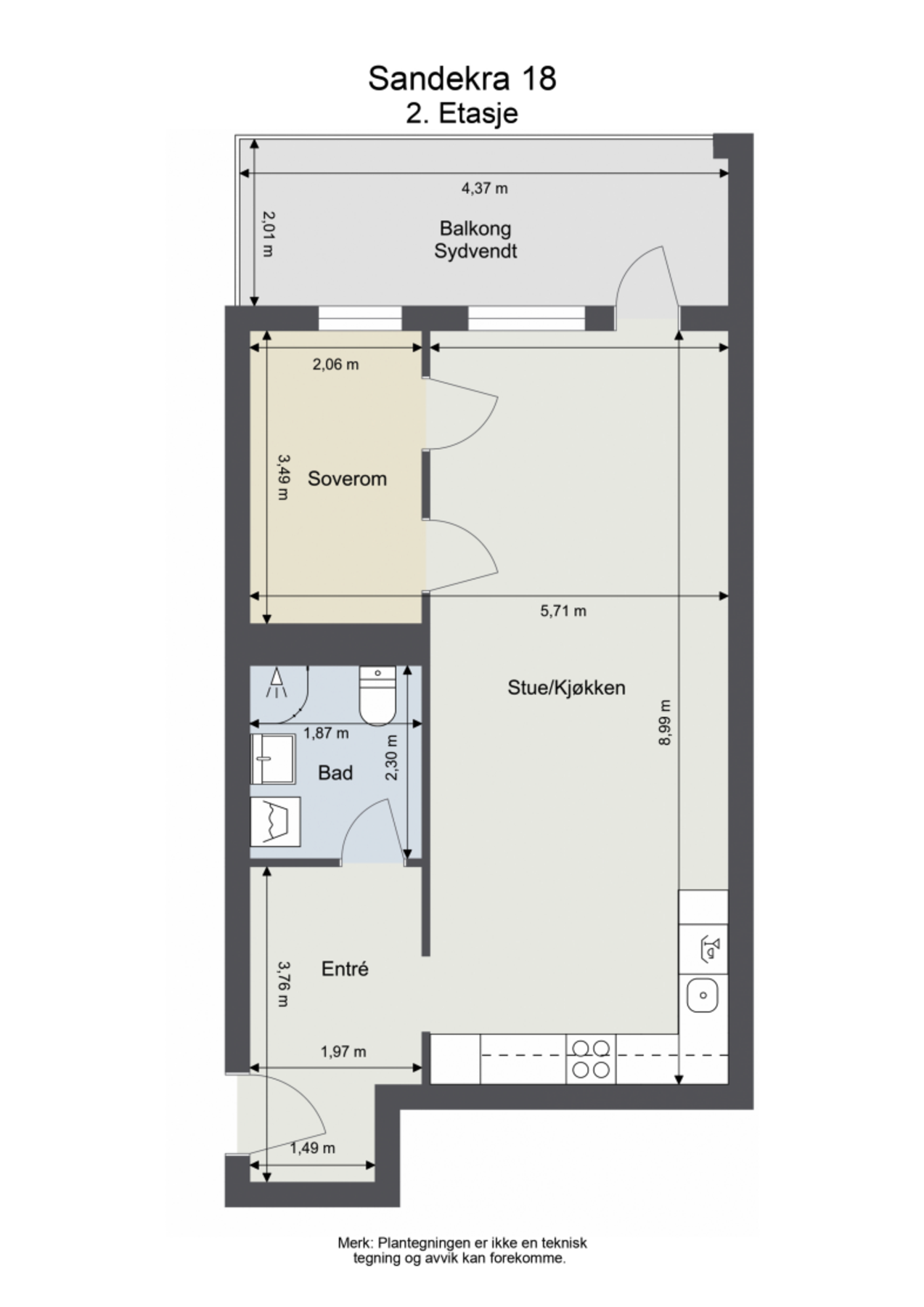 Plantegning. Skissen er ikke målbar og avvik kan forekomme. Galleribilde