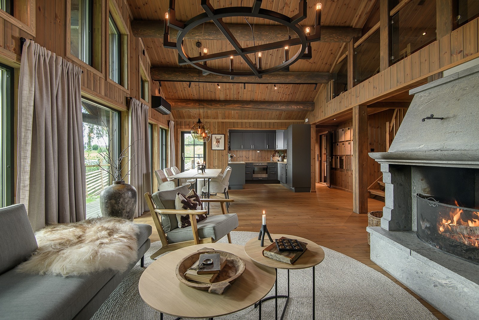 Bilde fra vår visningshytte på Norsk Hyttesenter, Hellerudsletta Galleribilde