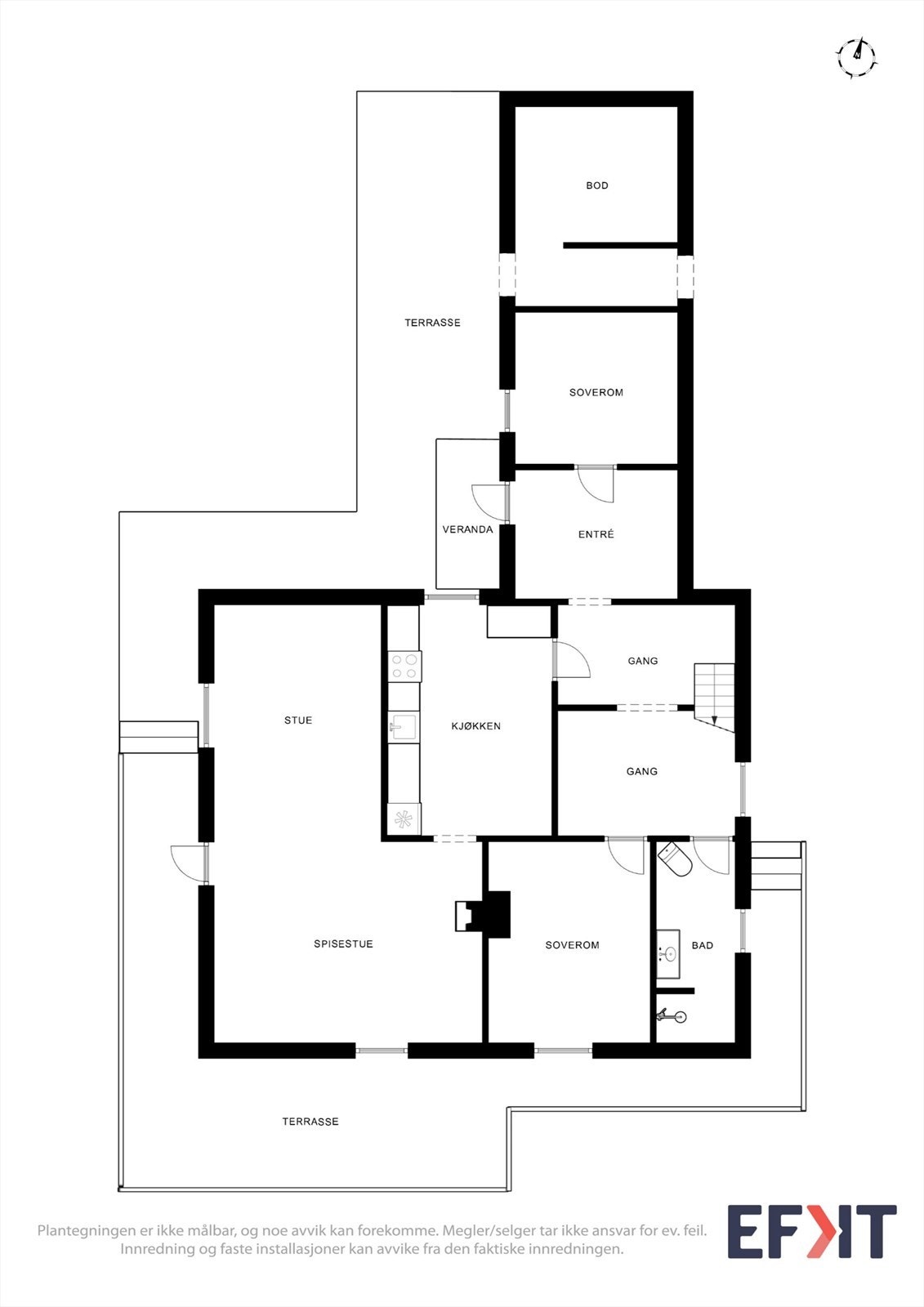 Plantegning 1. etasje Galleribilde