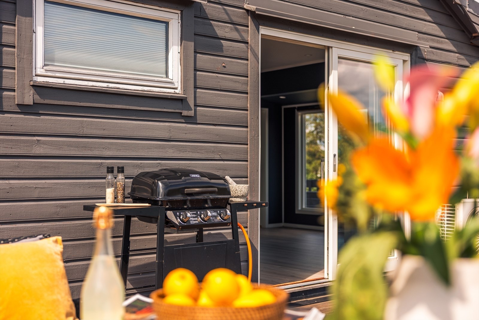 Her kan man invitere heldige gjester på grillfest. Galleribilde