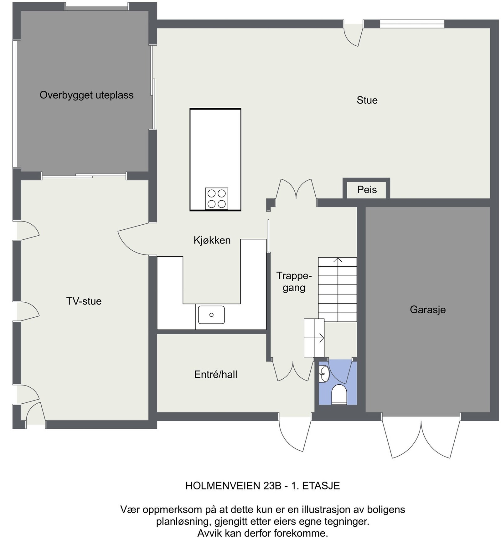 Plantegning - 1.etasje Galleribilde