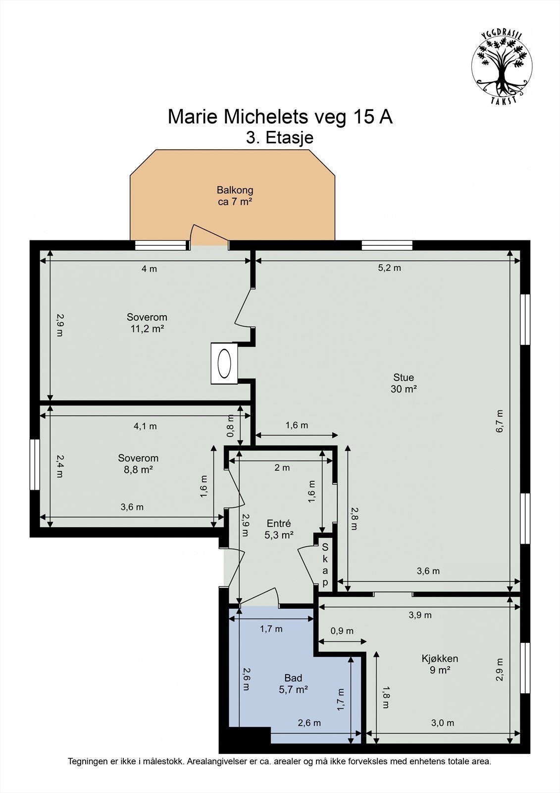 Plantegning- 3. Etasje Galleribilde