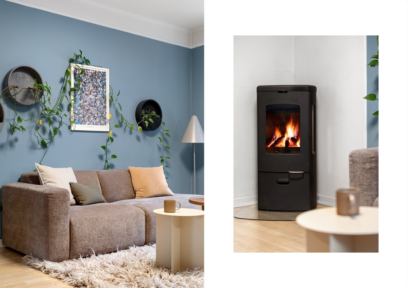 Vedovnen gir rommet et elegant preg, samtidig som den sørger for behagelig varme og en lun atmosfære året rundt. Galleribilde