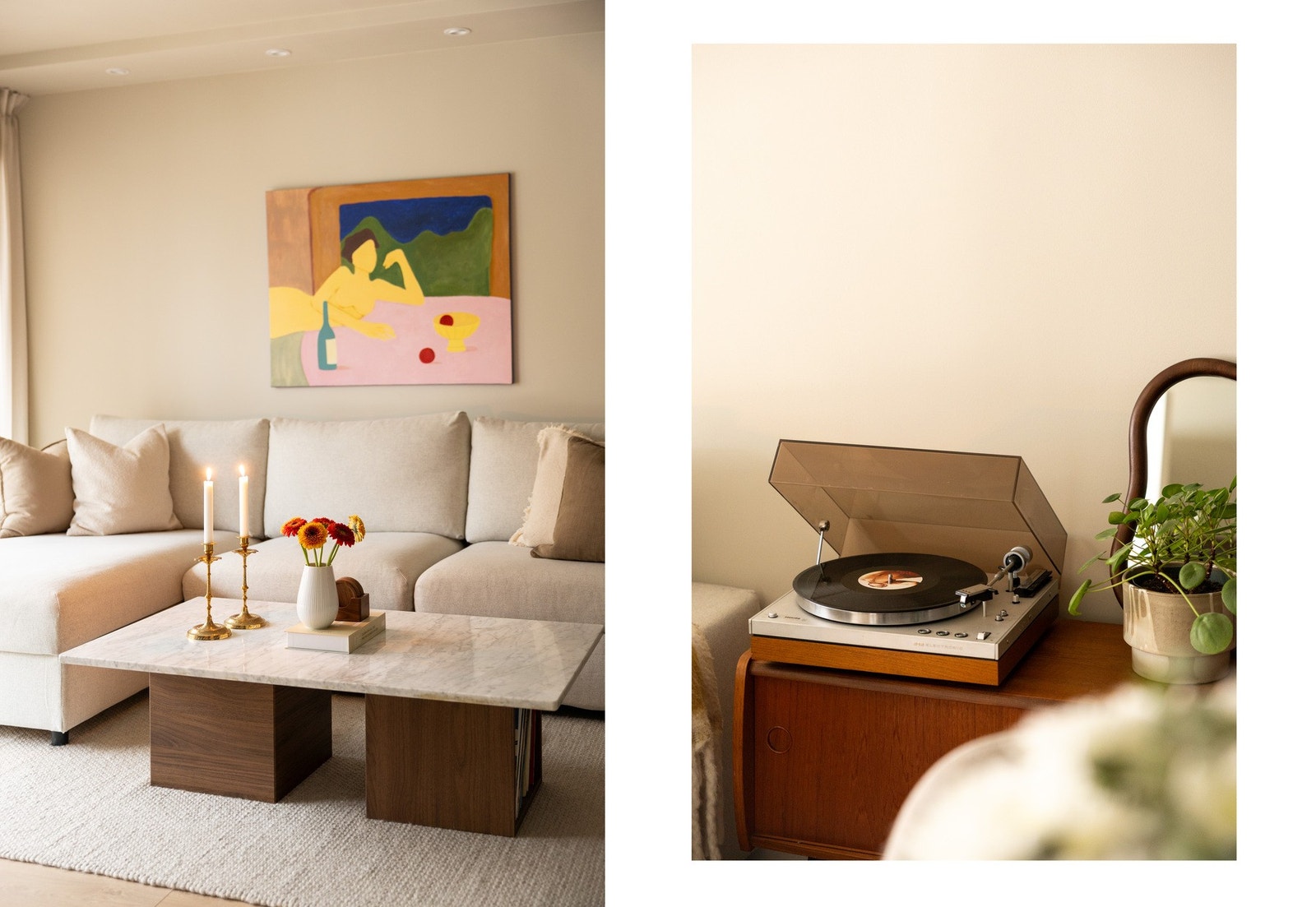 Det er behagelig gulvvarme i stue og kjøkken. Galleribilde