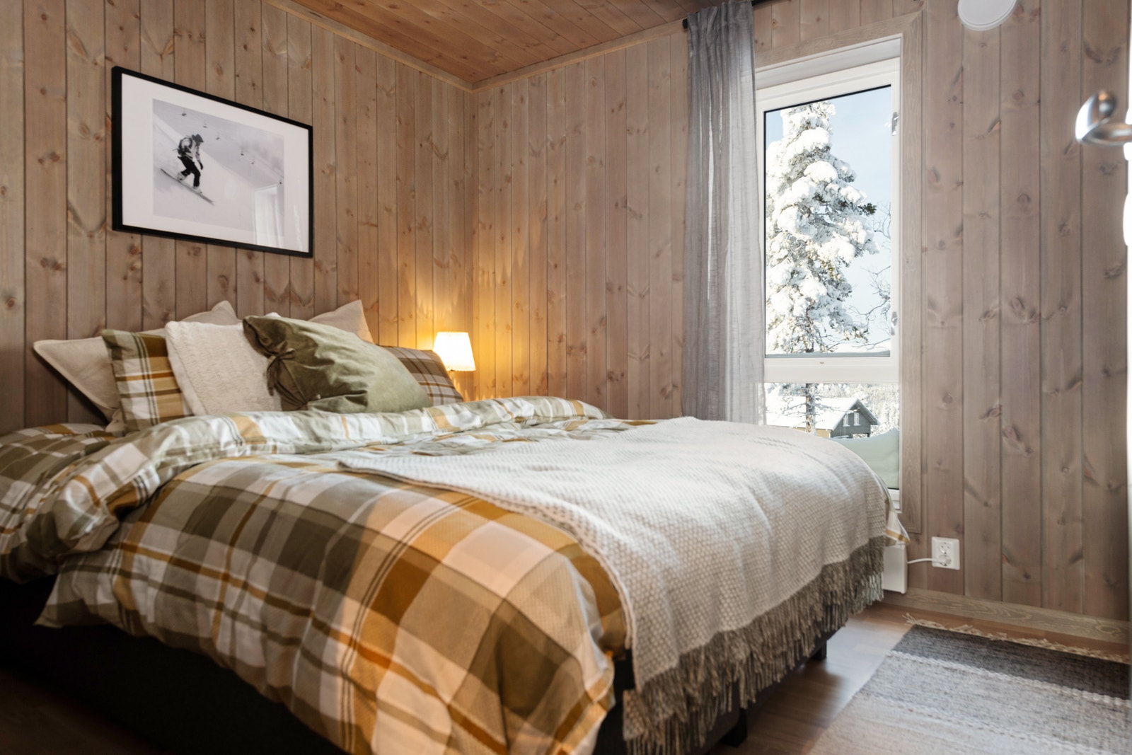 Interiørbilde fra en annen Snøhetta hytte Galleribilde