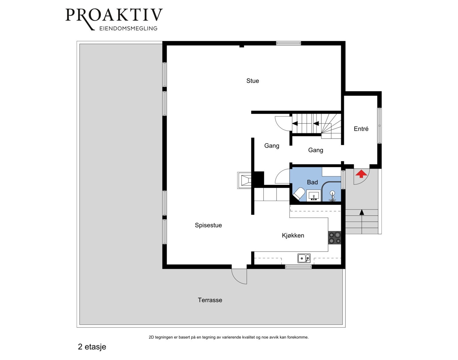 Her ser vi virkelig hvor stor verandaen er! Galleribilde