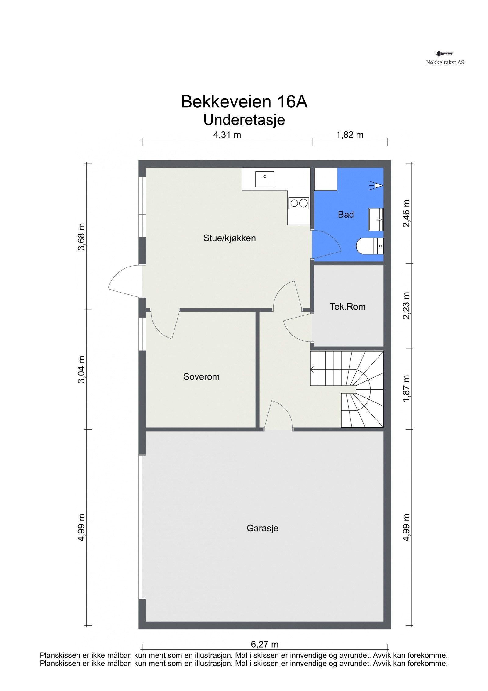 Plantegning underetasje Galleribilde