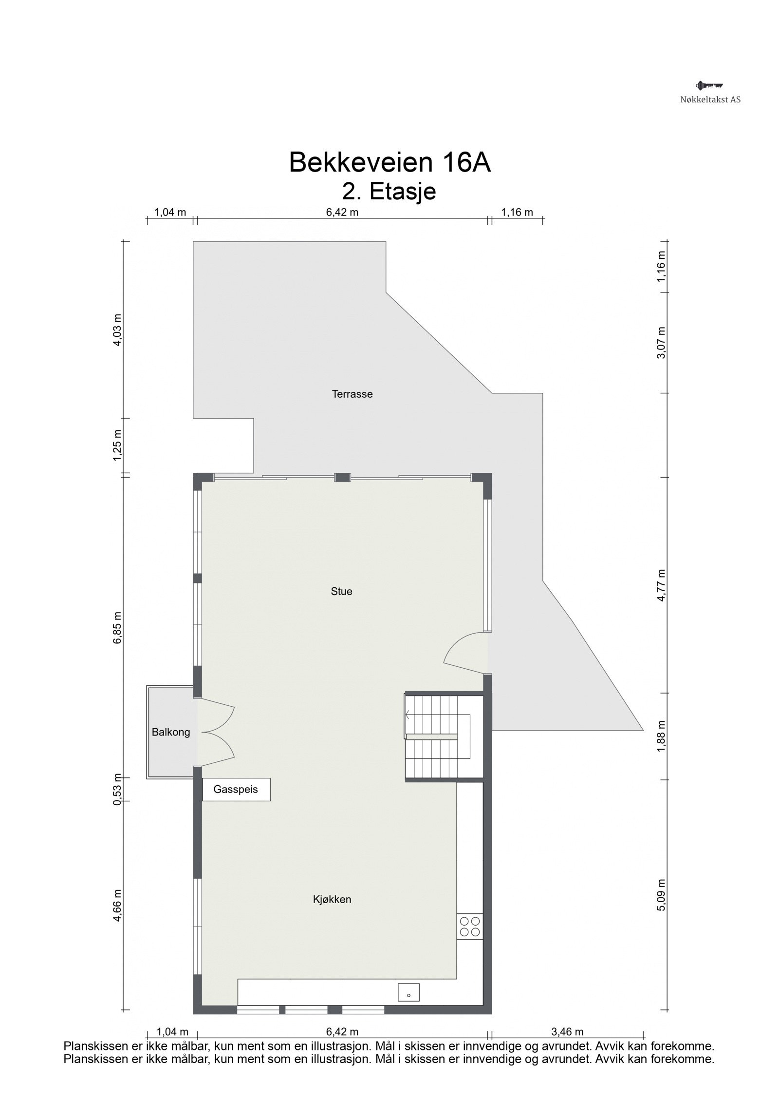 Plantegning 2. etasje Galleribilde
