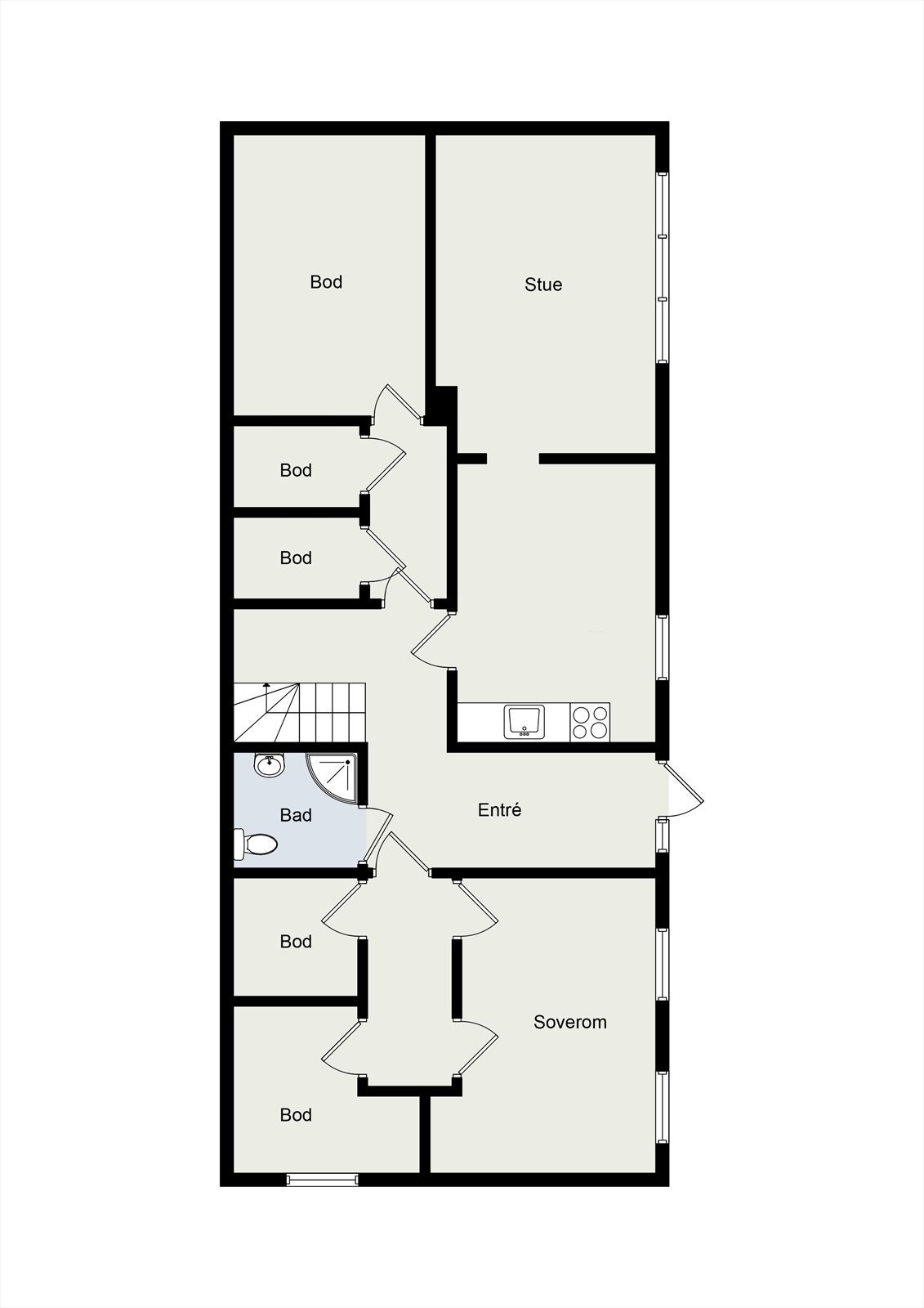 Plantegning 1. etg. Galleribilde