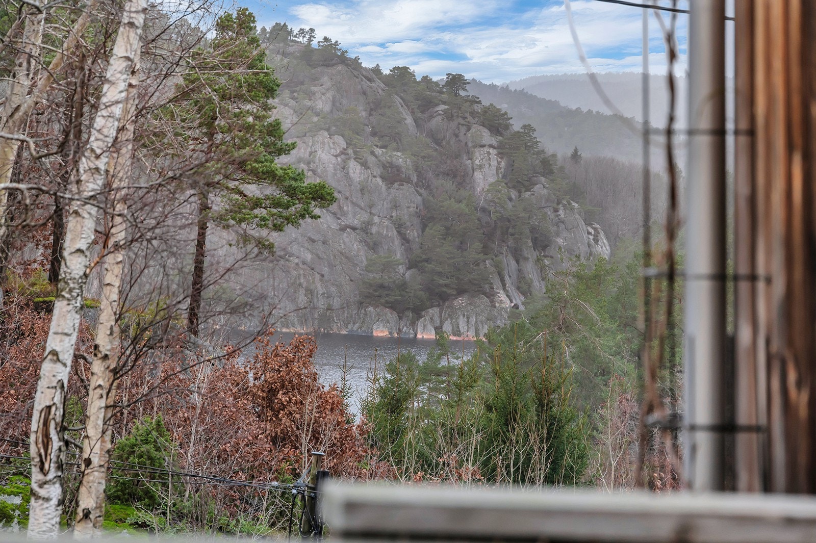 Utsikt fra terrasse. Galleribilde