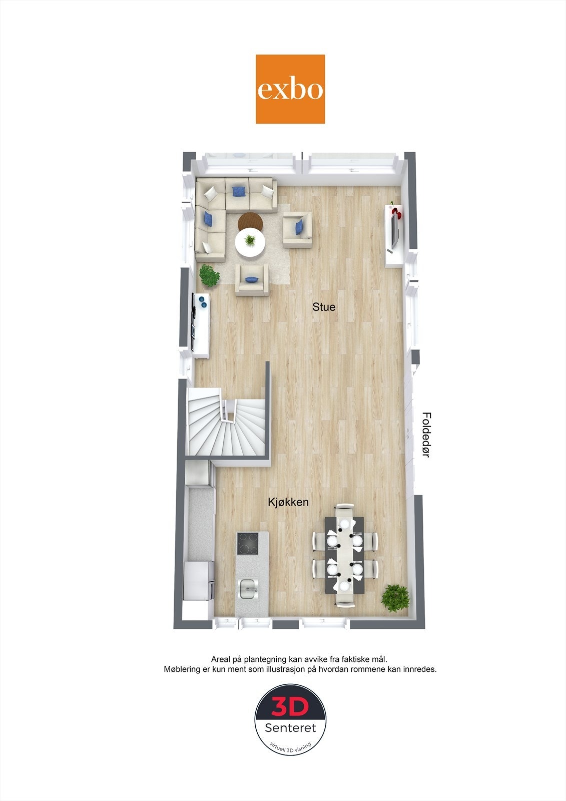 Plantegning 1. etasje Galleribilde