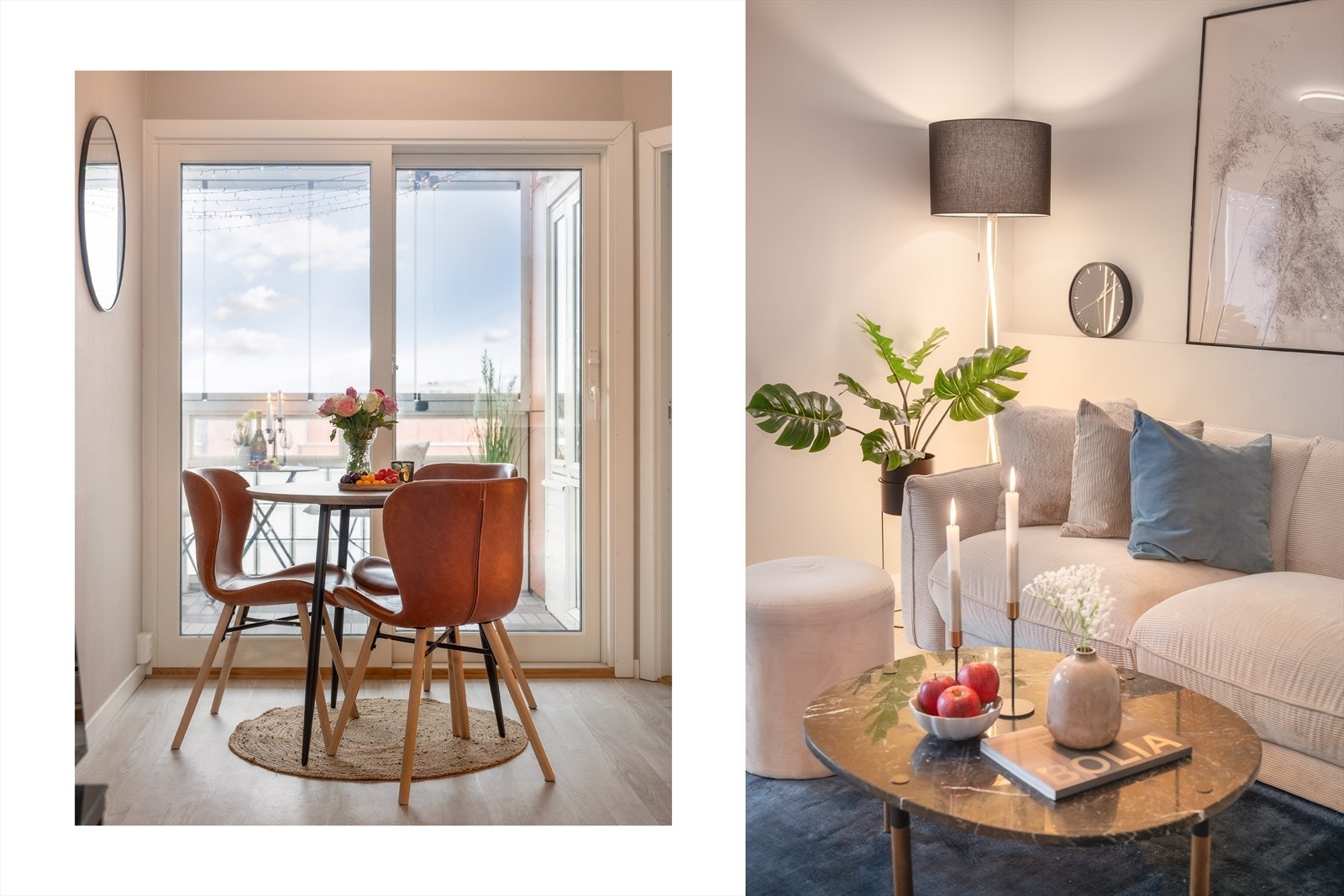 Veggene i stuen og det minste soverommet ble malt i 2022, og det ble lagt nytt parkettgulv i begge rom i 2021. Galleribilde