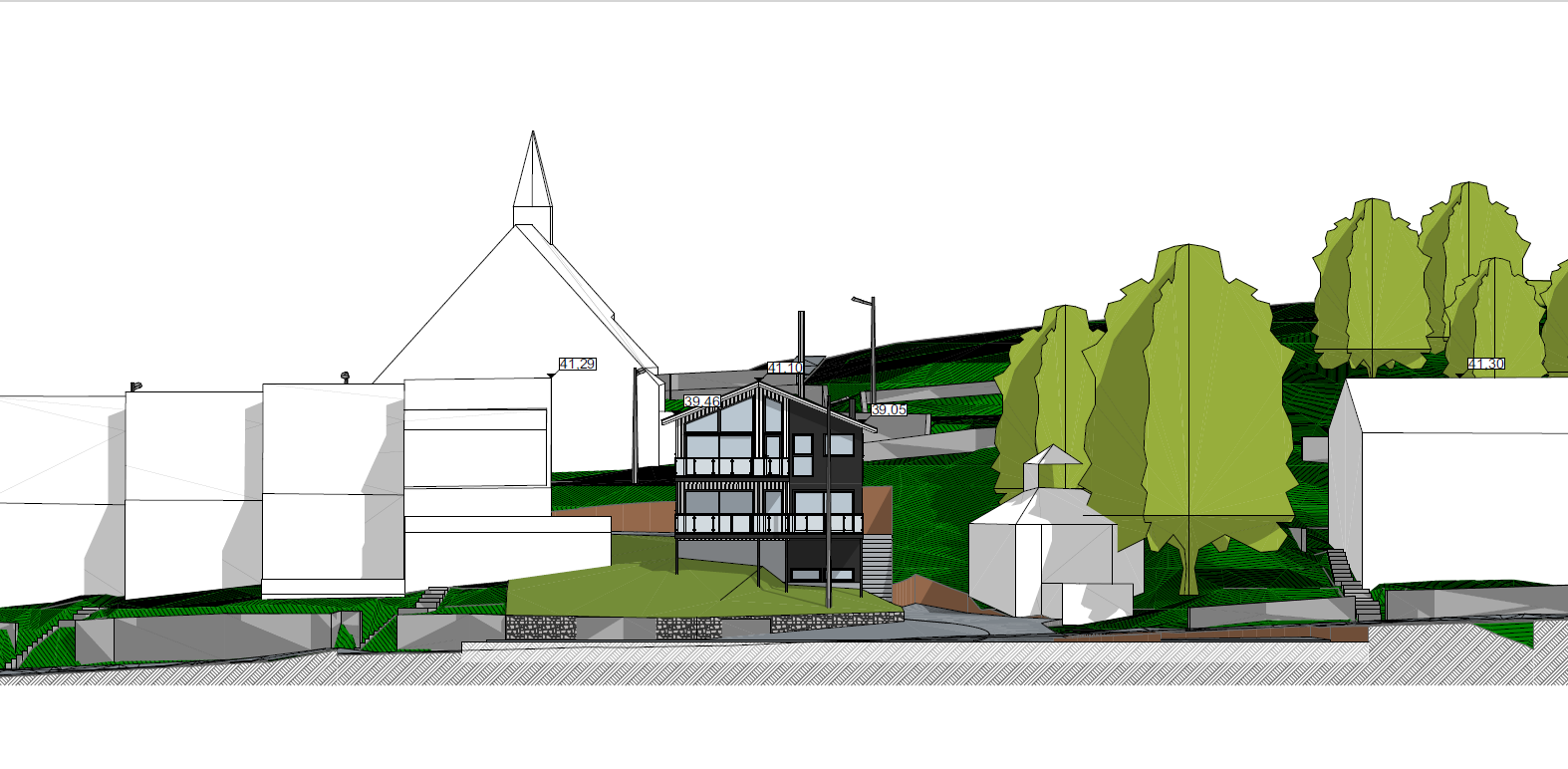 Tegning av godkjent bolig. Galleribilde