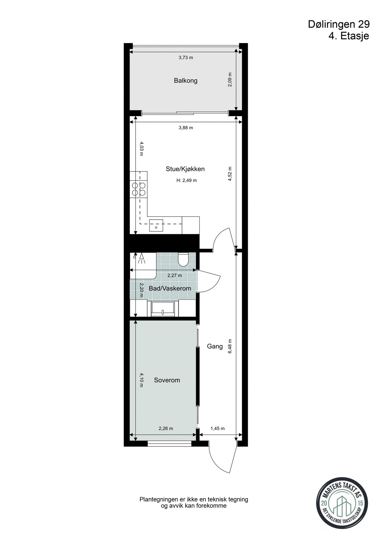 Plantegning 4. etasje. Galleribilde