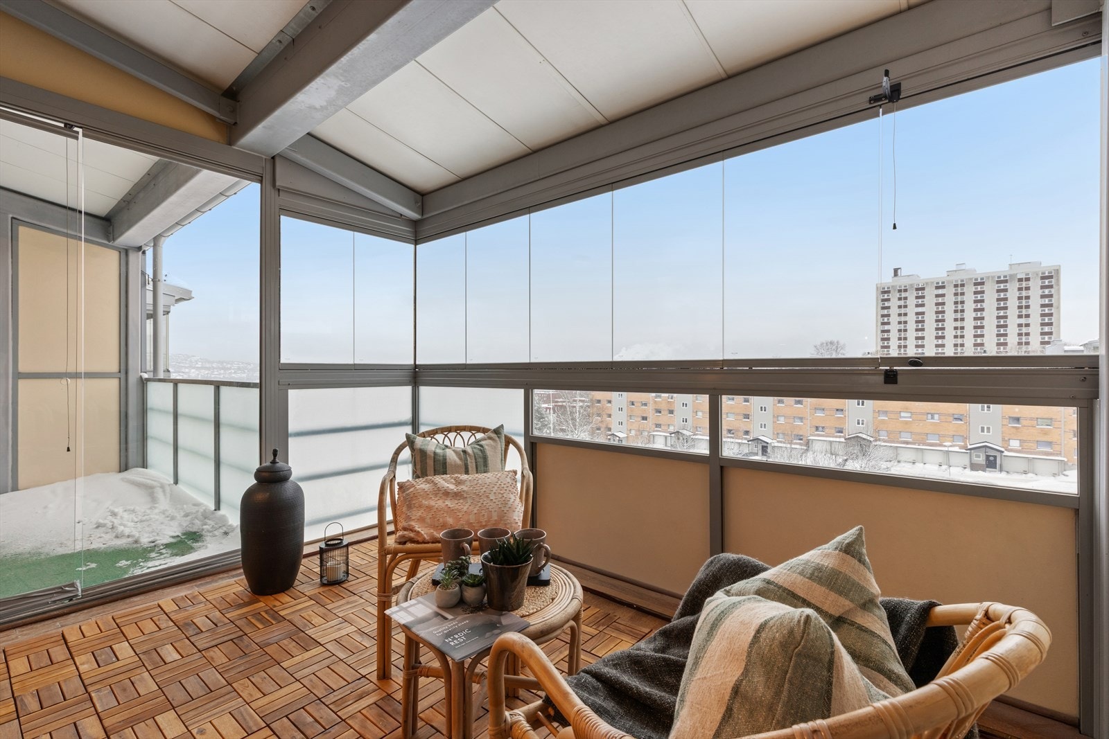 Innglassingen kan skyves til side for en luftigere atmosfære. Galleribilde