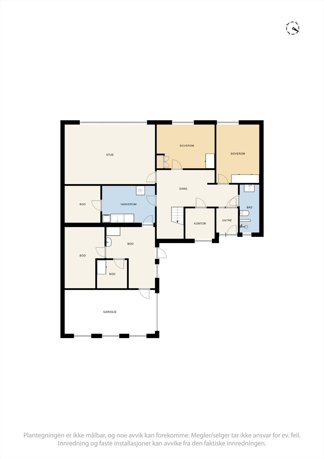 Plantegning underetasje Galleribilde