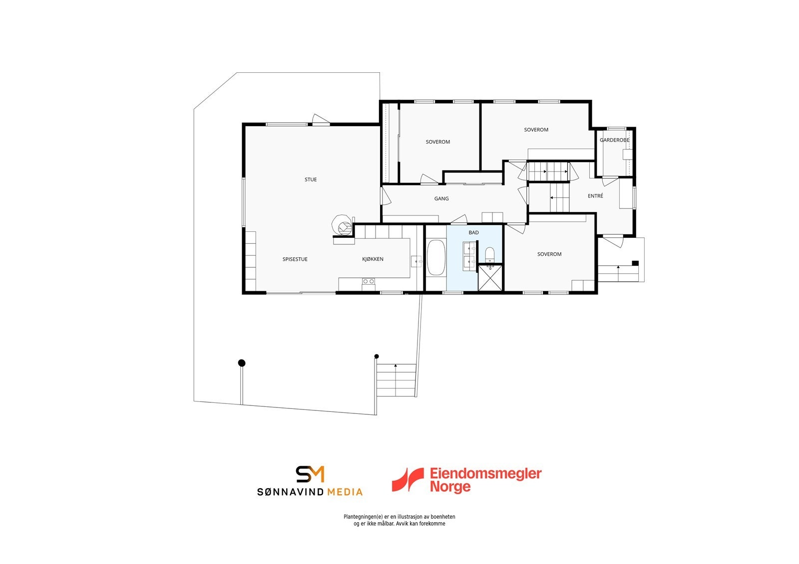 Planløsning 1. etasje. Galleribilde