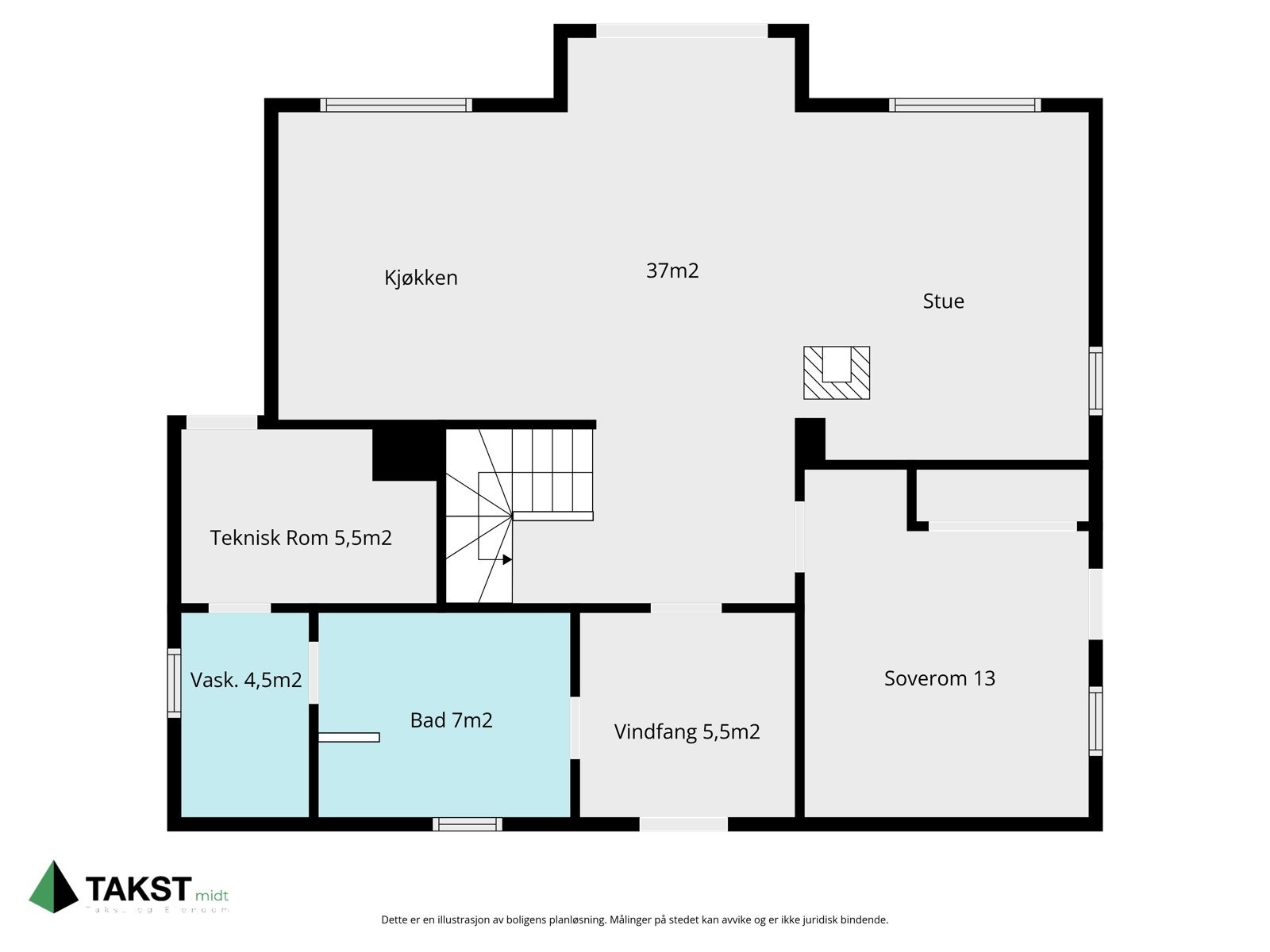 Planskisse 1.etg Galleribilde
